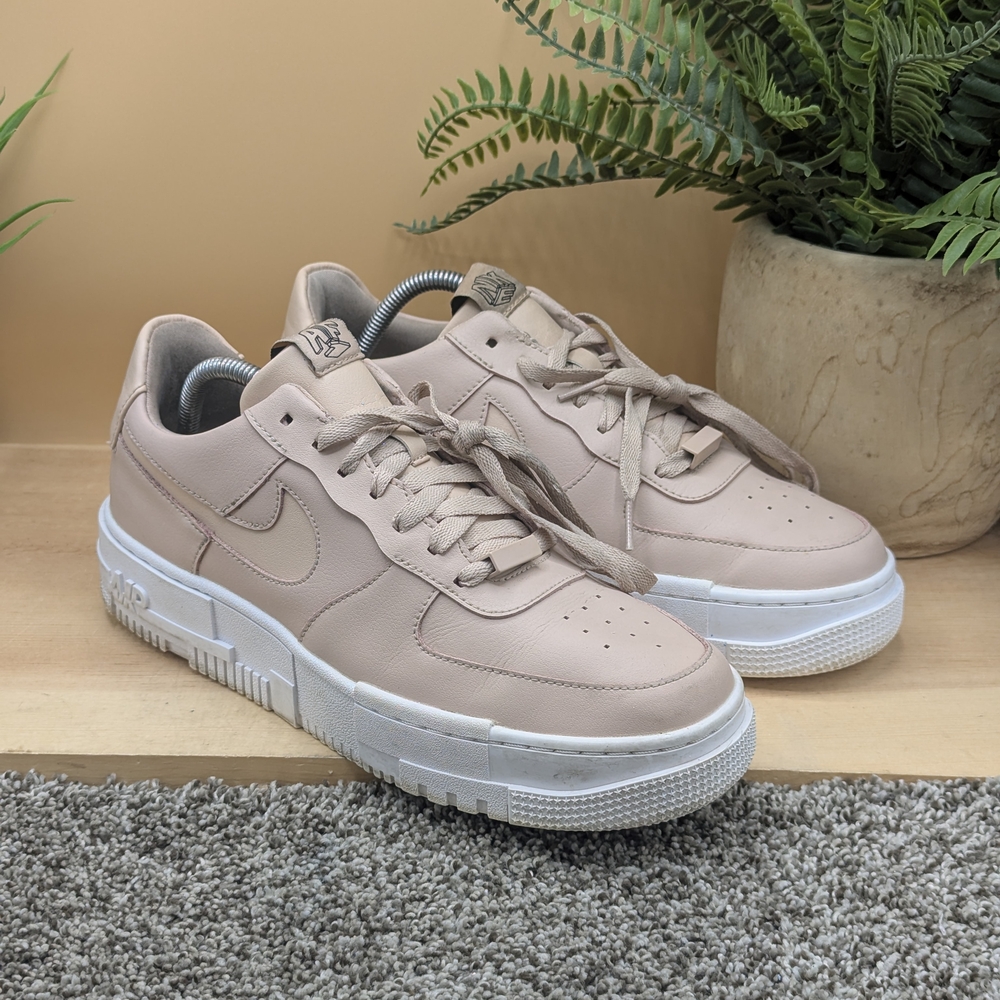 Size 10.5 - Nike Air Force 1 Pixel Particle Beige Women's Low Top Shoes